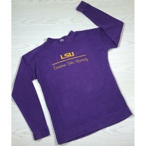Purple LSU Sweater Men Small Venley Mock Neck Long Sleeve Football Sports